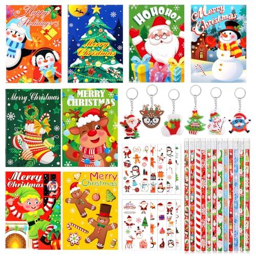 HOWAF Mitgebsel Weihnachten Kinder, Mini Notizbuch Weihnachten Notizblock Weihnachten Bleistifte Weihnachten Tattoos Weihnachten Schlüsselanhänger Weihnachten Kleinigkeiten HOWAF Mitgebsel Weihnachten Kinder, Mini Notizbuch Weihnachten Notizblock Weihnachten Bleistifte Weihnachten Tattoos Weihnachten Schlüsselanhänger Weihnachten Kleinigkeiten von HOWAF