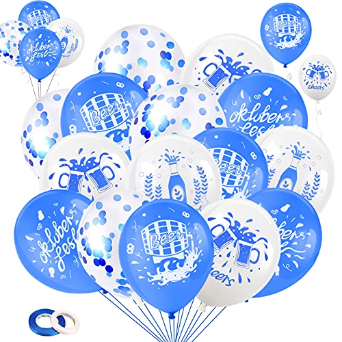 HOWAF Oktoberfest Deko, 30 Stück Oktoberfest Luftballons Weiß und Blau Latexballons Heliumballon für Bayrische deko Wiesn Deko Bayern Deko Oktoberfest Party Dekoration HOWAF Oktoberfest Deko, 30 Stück Oktoberfest Luftballons Weiß und Blau Latexballons Heliumballon für Bayrische deko Wiesn Deko Bayern Deko Oktoberfest Party Dekoration von HOWAF