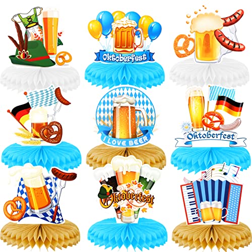 HOWAF Oktoberfest Deko, 9 Stück Oktoberfest Bienenwabe Oktoberfest Honeycomb Oktoberfest Bienenwabe Mittelstück Papier Tischaufsätze Dekoration für Tischdekorationen Bayrisch Oktoberfest Party Deko HOWAF Oktoberfest Deko, 9 Stück Oktoberfest Bienenwabe Oktoberfest Honeycomb Oktoberfest Bienenwabe Mittelstück Papier Tischaufsätze Dekoration für Tischdekorationen Bayrisch Oktoberfest Party Deko von HOWAF