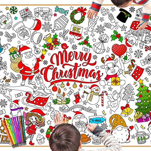 HOWAF Papier-Tischdecke zum Ausmalen Weihnachten, Ausmal-Tischdecke Weihnachten Ausmaltischdecke Kinder Weihnachts Tischdecke Papier Weihnachtstischdecke Malbuch Weihnachten für Weihnachtsdeko HOWAF Papier-Tischdecke zum Ausmalen Weihnachten, Ausmal-Tischdecke Weihnachten Ausmaltischdecke Kinder Weihnachts Tischdecke Papier Weihnachtstischdecke Malbuch Weihnachten für Weihnachtsdeko von HOWAF