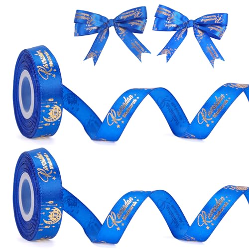 HOWAF Ramadan Mubarak Satinband, Ramadan Mubarak Schleifenband Ramadan Kareem Geschenkband Stoff Eid Mubarak Schleifenband Dekoband zum Geschenkverpackung für Ramadan Deko, 16mm x 10 Yard HOWAF Ramadan Mubarak Satinband, Ramadan Mubarak Schleifenband Ramadan Kareem Geschenkband Stoff Eid Mubarak Schleifenband Dekoband zum Geschenkverpackung für Ramadan Deko, 16mm x 10 Yard von HOWAF