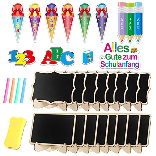 HOWAF Zuckertüten Konfetti ABC 123 Konfetti,Mini Holz Tafel Schultüten Tisch Dekoration Schuleinführung Schulanfang Einschulung Deko mädchen Jungen,42 Stück HOWAF Zuckertüten Konfetti ABC 123 Konfetti,Mini Holz Tafel Schultüten Tisch Dekoration Schuleinführung Schulanfang Einschulung Deko mädchen Jungen,42 Stück von HOWAF