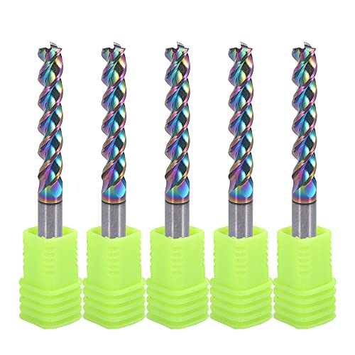 4mm Hartmetall-quadratische Endfräse für Aluminiumkupferanwendungen, 3-Flöte, Schneiddurchmesser, 4mm Schaft, DLC-Beschichtung, CNC-Fräserbits, Endfräserbits, U-Type Design, 5-Pack (4 x 4 x 22mm) 4mm Hartmetall-quadratische Endfräse für Aluminiumkupferanwendungen, 3-Flöte, Schneiddurchmesser, 4mm Schaft, DLC-Beschichtung, CNC-Fräserbits, Endfräserbits, U-Type Design, 5-Pack (4 x 4 x 22mm) von HOZLY
