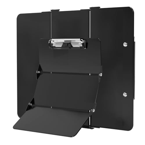 Still-Klemmbrett, faltbar, ohne Ausgabe, Spicktafeln, 3 Schichten Aluminium, Krankenschwesterbrett mit niedrigem Profil-Clip und Stift-Clip-Tasche, Schwarz Still-Klemmbrett, faltbar, ohne Ausgabe, Spicktafeln, 3 Schichten Aluminium, Krankenschwesterbrett mit niedrigem Profil-Clip und Stift-Clip-Tasche, Schwarz von HOZOL