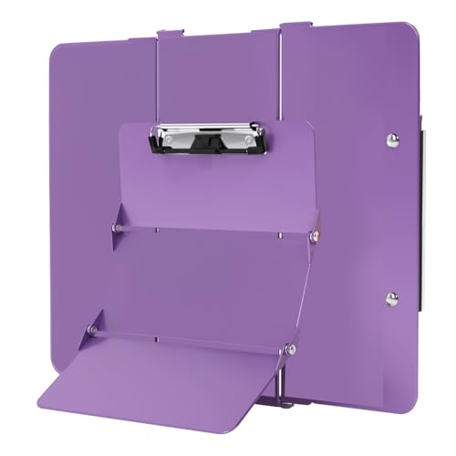 Still-Klemmbrett, faltbar, ohne Ausgabe, Spicktafeln, 3 Schichten Aluminium, Krankenschwesterbrett mit niedrigem Profil-Clip und Stift-Clip-Tasche, Violett Still-Klemmbrett, faltbar, ohne Ausgabe, Spicktafeln, 3 Schichten Aluminium, Krankenschwesterbrett mit niedrigem Profil-Clip und Stift-Clip-Tasche, Violett von HOZOL