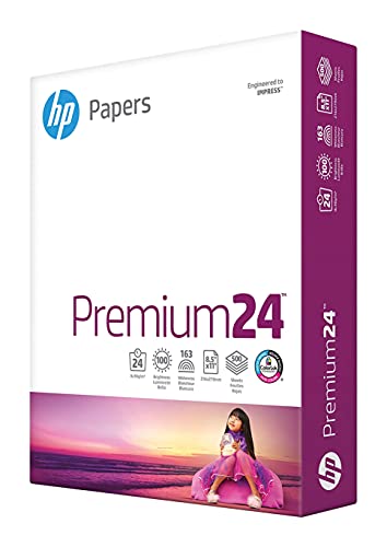 HP Druckerpapier | 8,5 x 11 Papier | Premium 10,9 kg | 1 Ries – 500 Blatt | 100 hell | hergestellt in den USA – FSC-zertifiziert | 112400R von HP