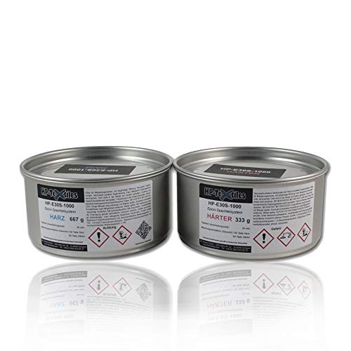Epoxid-Harz-Spachtel 1kg | Hervorragende Haftung auf zahlreichen Untergründen | Lösemittelfreie Zwei-Komponenten Epoxy Spachtelmasse aus Harz und Härter | HP-E30S Epoxid-Harz-Spachtel 1kg | Hervorragende Haftung auf zahlreichen Untergründen | Lösemittelfreie Zwei-Komponenten Epoxy Spachtelmasse aus Harz und Härter | HP-E30S von HP-Textiles