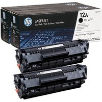 HP 12A (Q2612AD) schwarz Tonerkartuschen, 2er-Set von HP