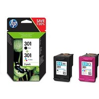 HP 301 (N9J72AE) schwarz, color Druckerpatronen, 2er-Set von HP