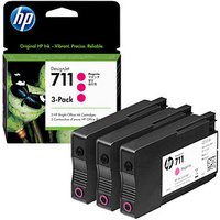 HP 711 (CZ135A) magenta Druckerpatronen, 3er-Set von HP