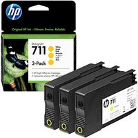 HP 711 (CZ136A) gelb Druckerpatronen, 3er-Set von HP