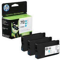 HP 712 (3ED77A) cyan Druckerpatronen, 3er-Set von HP