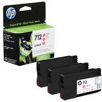 HP 712 (3ED78A) magenta Druckerpatronen, 3er-Set von HP