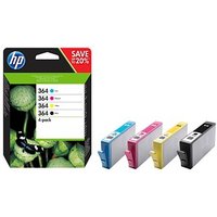 HP 364 (N9J73AE) schwarz, cyan, magenta, gelb Druckerpatronen, 4er-Set von HP