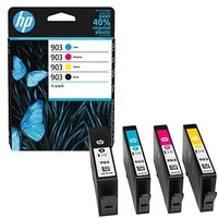 HP 903 (6ZC73AE) schwarz, cyan, magenta, gelb Druckerpatronen, 4er-Set von HP