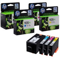HP 934XL + 935XL (X4E14AE) schwarz, cyan, magenta, gelb Druckerpatronen, 4er-Set von HP