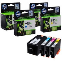 HP 934XL + 935XL (X4E14AE) schwarz, cyan, magenta, gelb Druckerpatronen, 4er-Set von HP