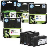 HP 953XL (3HZ52AE) schwarz, cyan, magenta, gelb Druckerpatronen, 4er-Set von HP