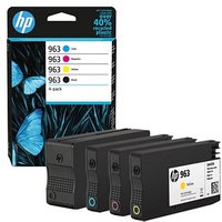 HP 963 (6ZC70AE) schwarz, cyan, magenta, gelb Druckerpatronen, 4er-Set von HP