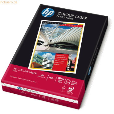 4 x HP Farbkopierpapier Colour Laser A4 250g/qm weiß VE=250 Blatt von HP