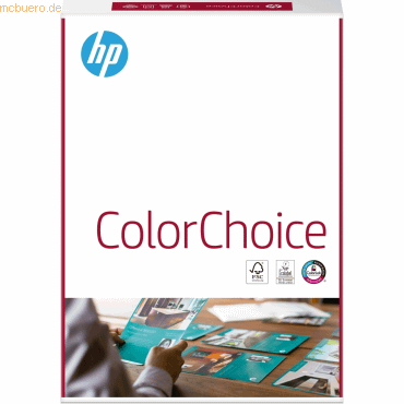 4 x HP Farblaserpapier Color Choice CHP 755 A4 200g/qm weiß VE=250 Bla von HP