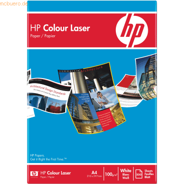 5 x HP Farbkopierpapier Colour Laser A4 100g/qm weiß VE=500 Blatt von HP