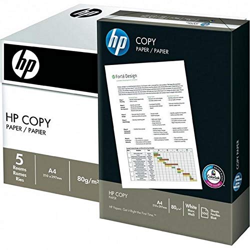Druckerpapier, Kopierpapier weiß A4 80g/m² mit ColorLok-Technologie, 2500 Blatt von HP Hewlett Packard von vhbw