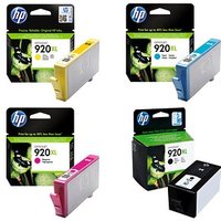 HP 920XL (CD975AE/CD972AE/CD973AE/CD974AE) schwarz, cyan, magenta, gelb Druckerpatronen, 4er-Set von HP