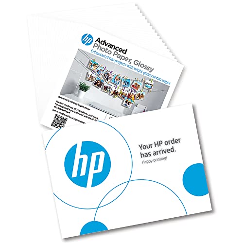 HP Advanced Fotopapier glänzend, 29,5 kg, 5 x 5 Zoll (127 x 127 mm), 20 Blatt, White von HP