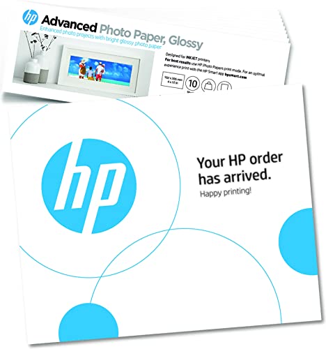 HP Advanced Fotopapier glänzend, 29,5 kg, 4 x 12 Zoll (101 x 305 mm), 10 Blatt von HP