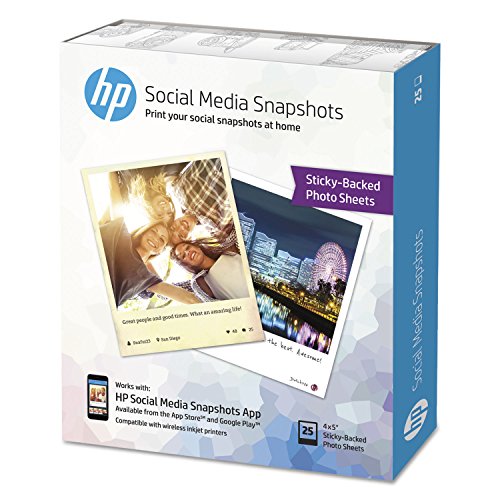 HP Fotopapier mit klebender Rückseite, glänzend, 10 x 12 cm, 25 Blatt HP Fotopapier mit klebender Rückseite, glänzend, 10 x 12 cm, 25 Blatt von HP