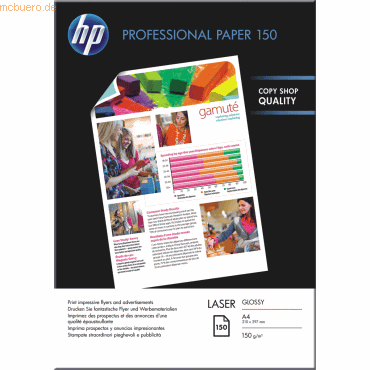 HP Laserpapier Superior CG965A A4 150g/qm glossy weiß von HP