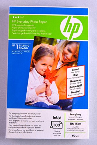 HP Photopapier Everyday Semi-glossy/Q5441A 10x15 cm weiß 175 g/qm Inh.100 von HP