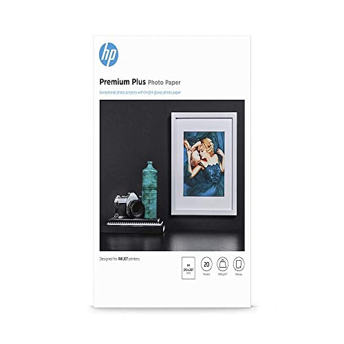 HP Premium Plus-Fotopapier, glänzend, 300 g/m2, DIN A4, 20 Blatt von HP