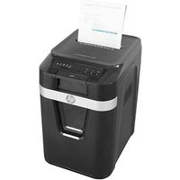 HP Pro Shredder Auto 200CC Aktenvernichter mit Partikelschnitt P-4, 4 x 20 mm, bis 200 Blatt, schwarz von HP