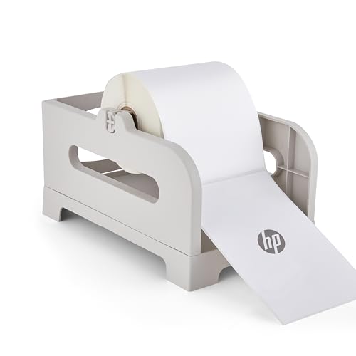 HP Thermo-Etikettenhalter für Etiketten bis zu 4 x 6 Zoll, konzipiert für Rollen- und Endlosetiketten und funktioniert mit Etikettendruckern für Zuhause, Büro und kleine Unternehmen von HP