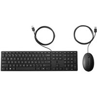 HP Wired 320MK Tastatur-Maus-Set kabelgebunden schwarz von HP
