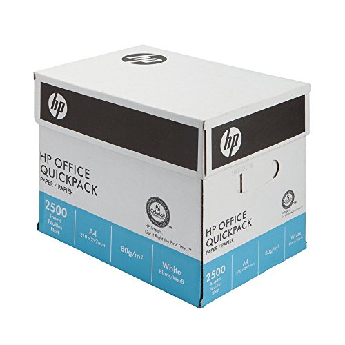 Hewlett Packard Büropapier A4 80 g/m² nicht geriest 1 Karton mit 2500 Blatt weiß von HP