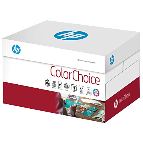 Hewlett-Packard CHP 763 Color-Choice Laserpapier 160 g DIN-A3, 420 x 297 mm, hochweiß, extraglatt, 1 Karton = 5 Pack von HP