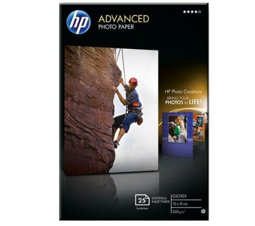 hp® Fotopapier Q8691A Advanced/Q8691AE 10 x 15 cm 25 glänzend 250 g/qm von HP