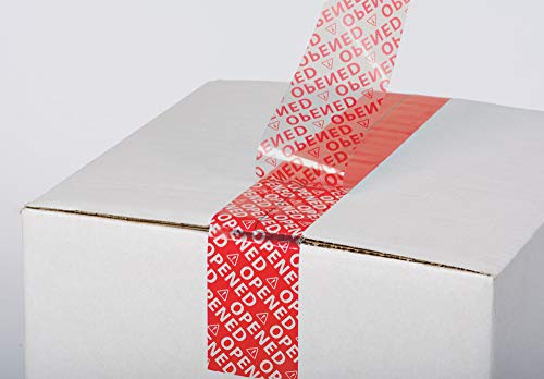 HPC Sekure Sicherheitssiegelband 50mm breit 50m Rolle nicht manipulierbares Klebeband (rot) von HPC Sekure