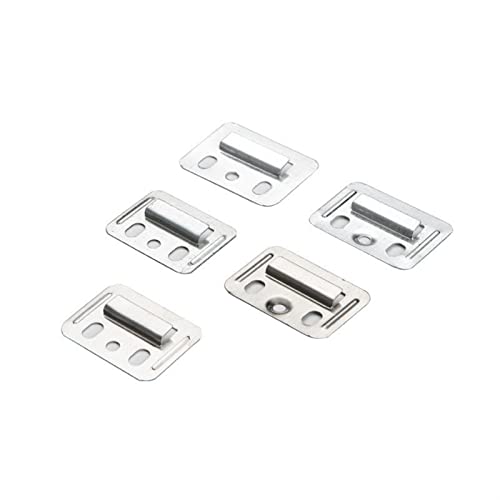 HPGHZNYNMK 50pcs Schnalle Haspe Plate Fixing Stück Latches Schlösser Wandtafel Panel Schnalle Klemme Befestigungsklammer Möbel Montageanschluss Verriegelungshaspe(L) von HPGHZNYNMK