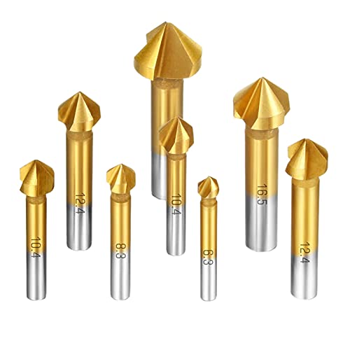 HPGHZNYNMK 8. PCs Hs. S Zählerbohrer Set 90-Grad-Zähler Titan-Fase-Schneidemaschine Bohrerbohrer Bohrer HPGHZNYNMK 8. PCs Hs. S Zählerbohrer Set 90-Grad-Zähler Titan-Fase-Schneidemaschine Bohrerbohrer Bohrer von HPGHZNYNMK