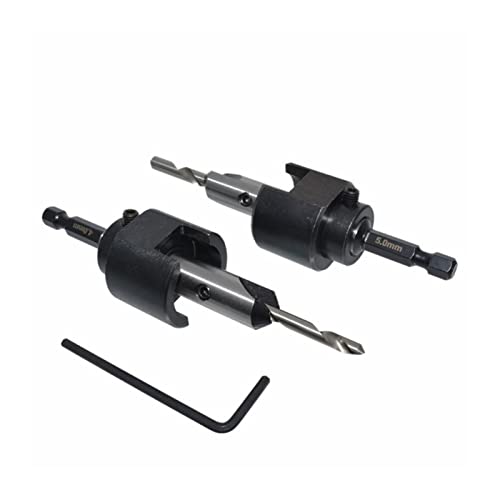 HPGHZNYNMK Holzbearbeitungsbohrer-Bohrer-Tiefe stoppte Tonerkragen-Hex-Schraubenschlüssel Bohrer(5mm) von HPGHZNYNMK