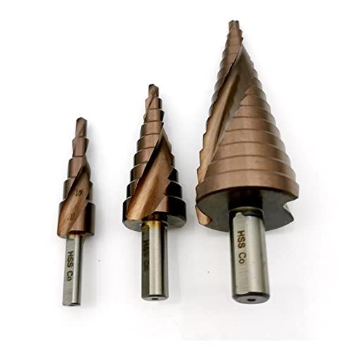 HPGHZNYNMK Kobaltschritt Stufen Bohrer Set Stickstoff High Speed Steel Spirale for Dreiecksschaft Metallkegelloch Holzbearbeitungswerkzeuge Bohrer von HPGHZNYNMK