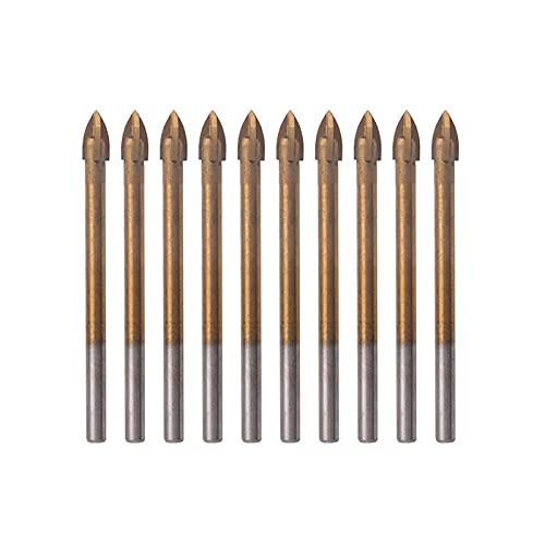 HPGHZNYNMK for 10x Titan-Keramik-Fliesen-Glasbohrer-Wolframkarbid-Kreuz-Speerkopf 6mm Bohrer HPGHZNYNMK for 10x Titan-Keramik-Fliesen-Glasbohrer-Wolframkarbid-Kreuz-Speerkopf 6mm Bohrer von HPGHZNYNMK