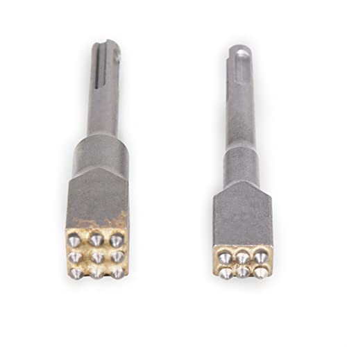 HPGHZNYNMK for Legierungspunkt Groove Gouge Flache Runde elektrische Blume Hammer Bohrer Steinplatte Brücke Wand Zement Pflaster Meißel Bohrer(9T) von HPGHZNYNMK