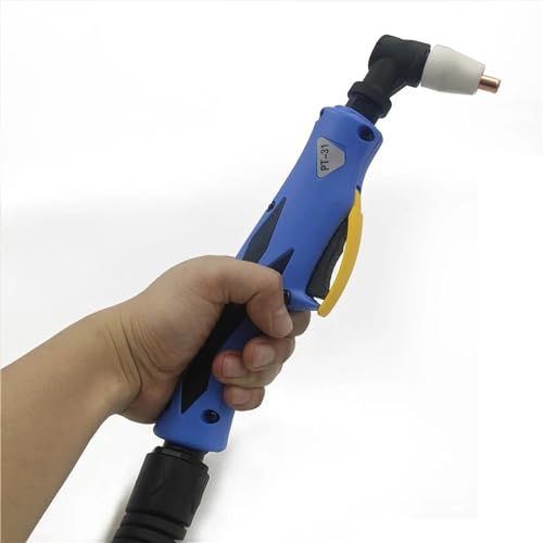 HPHPH Schweißer, Tig PT31 Plasmaschneidbrennerkörper PT-31 Taschenlampenpistole, Plasmaschneider für luftgekühltes 30–50 A Plasmaschneid-Zubehör, großes LED-Digitaldisplay (Version 2) von HPHPH