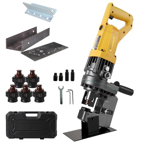 Hydraulische Kanalstanze, 1200 W elektrische hydraulische Bohrmaschine mit 5 Matrizen und Sicherheitsventil, tragbarer Metall-Kupfer-Lochstanzer mit Überlastschutz, für Kanalstahl Hydraulische Kanalstanze, 1200 W elektrische hydraulische Bohrmaschine mit 5 Matrizen und Sicherheitsventil, tragbarer Metall-Kupfer-Lochstanzer mit Überlastschutz, für Kanalstahl von HPMCVE
