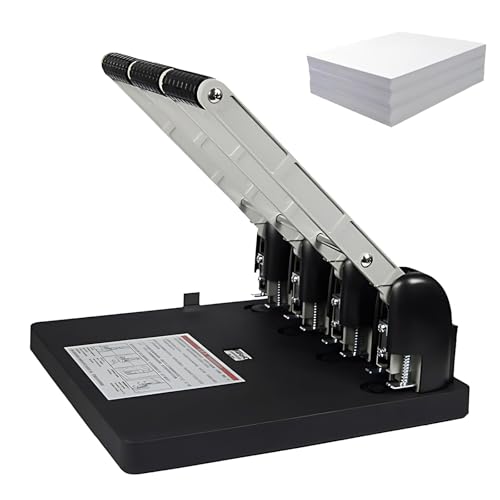 Robuster 4-Loch-Papierlocher, Manueller Stanz- und Binder, Papiereinzugstiefe 12 mm, Stanzmaschine für Finanzbelege, Lochabstand 80 mm, Starker Locher, für Büro, Buchhaltung Robuster 4-Loch-Papierlocher, Manueller Stanz- und Binder, Papiereinzugstiefe 12 mm, Stanzmaschine für Finanzbelege, Lochabstand 80 mm, Starker Locher, für Büro, Buchhaltung von HPMCVE